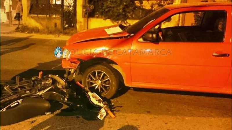 Chocaron una moto y un auto en Valle Viejo