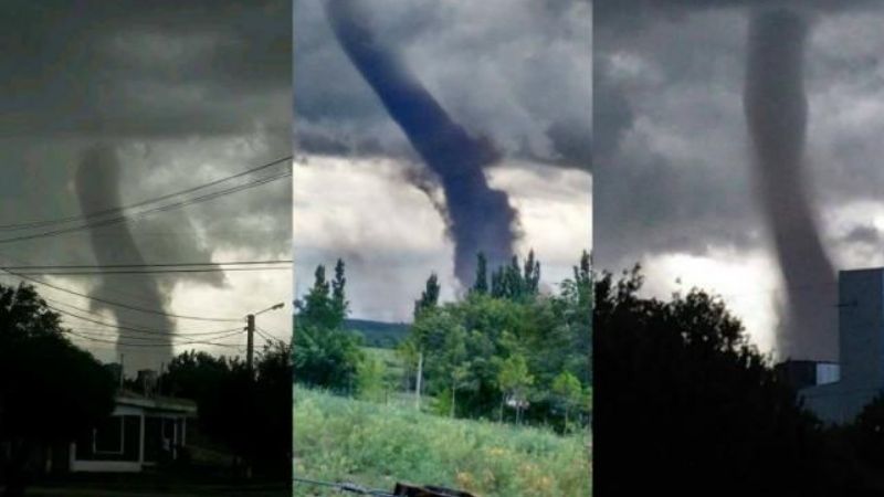 Hubo un tornado en Tilisarao, San Luis