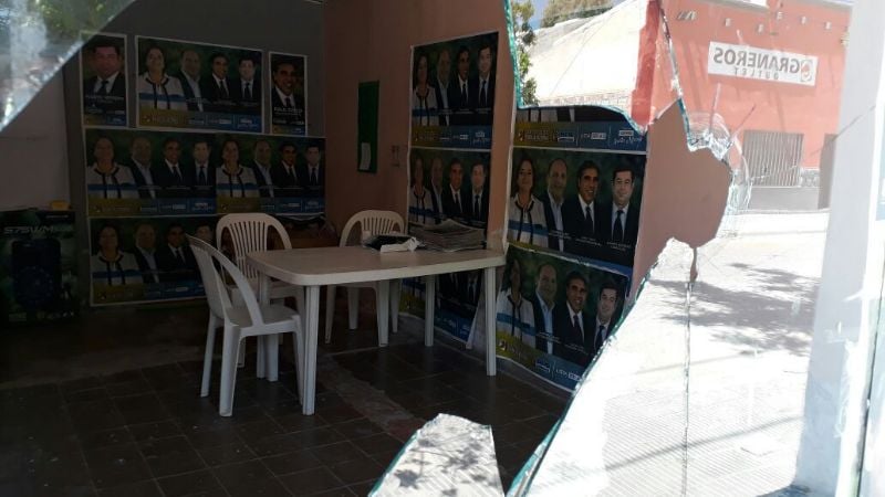Volvieron a atacar la sede del candidato a senador Raúl Chico