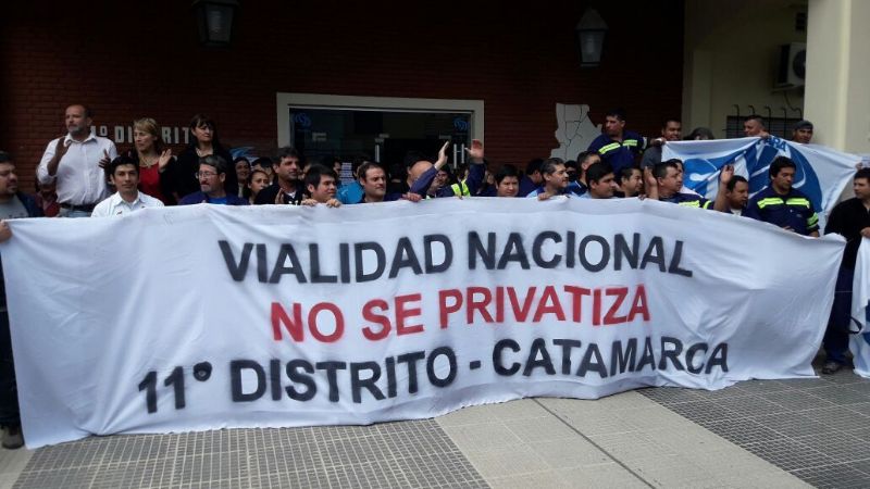 Trabajadores de Vialidad Nacional contra la privatización