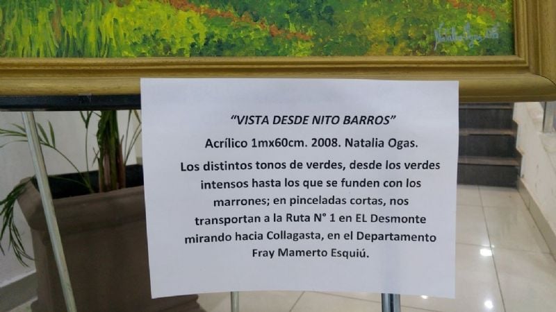 Nueva obra pictórica en la muestra del Palacio Legislativo