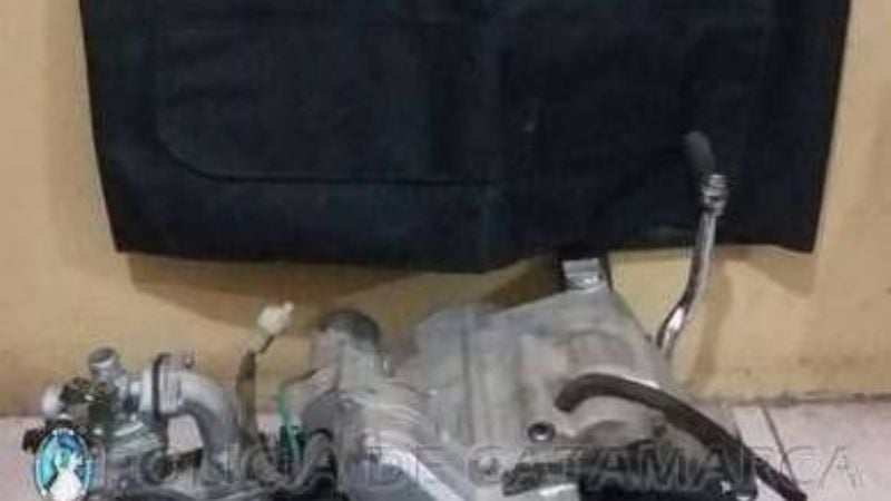 Recuperan el motor de una moto en un allanamiento