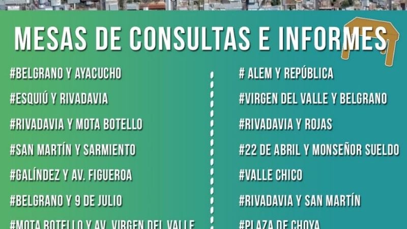 El FJPV dispuso de más de 20 mesas de informe para los vecinos