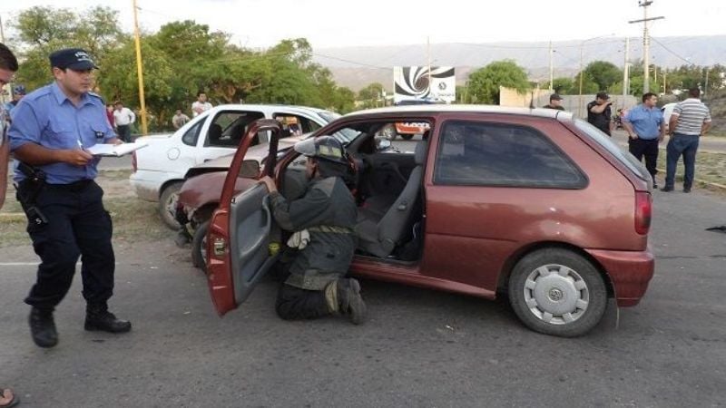 Violento choque en la Ruta N°1
