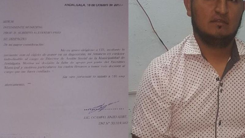 Por falta de apoyo, renunció funcionario de Páez