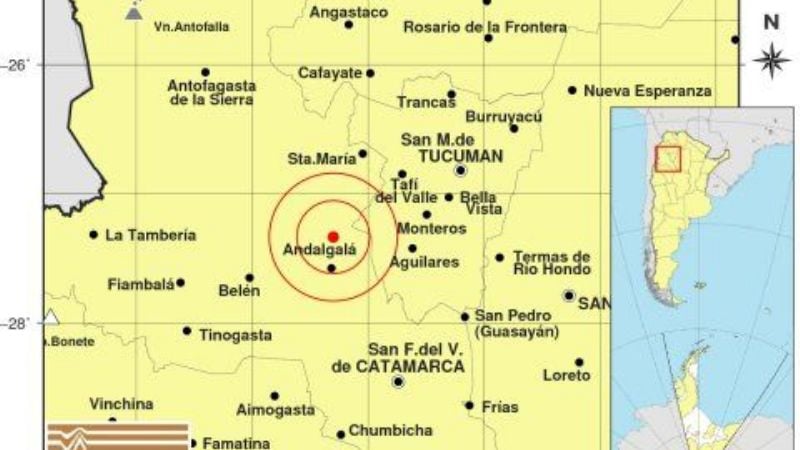 Temblor en Andalgalá