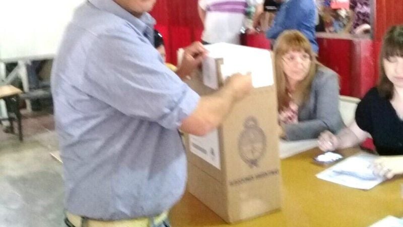 Votó el candidato a senador por La Paz del FCS-Cambiemos