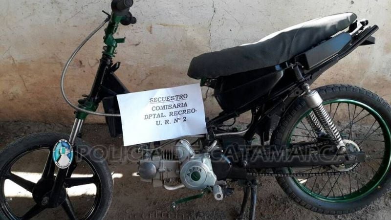 Recuperan una moto robada en La Paz