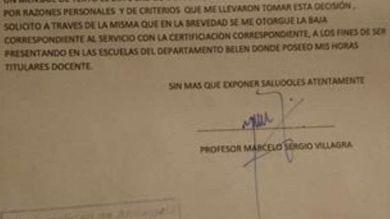 Ingresó la renuncia de otro funcionario de Páez