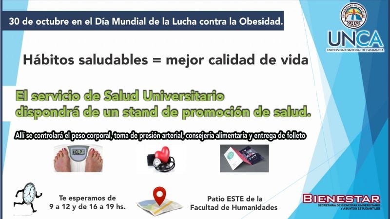 Acciones por el Día Mundial de la Lucha contra la Obesidad en la UNCa