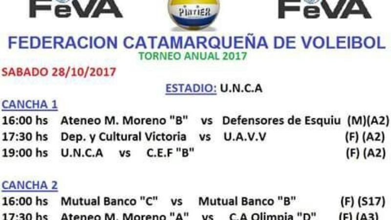 Hoy y mañana nueva fecha por el Anual de Vóley