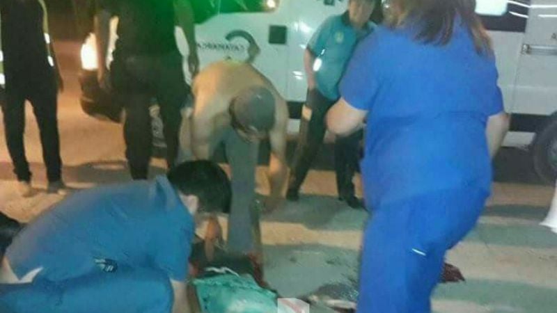 Violento choque entre dos motos