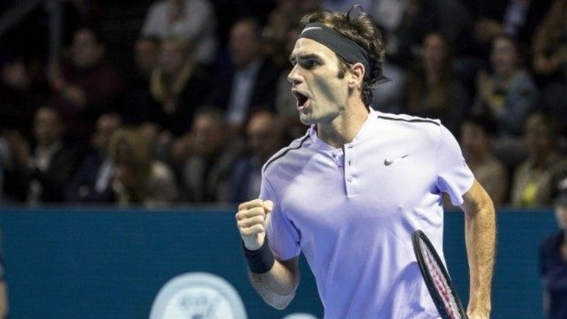 Federer, campeón de Basilea venciendo a Del Potro