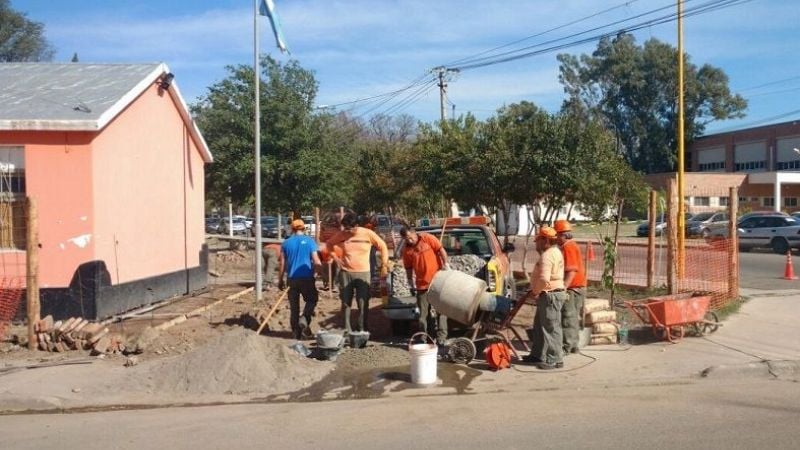 Avanzan las obras de refacción en la sede de Defensa Civil