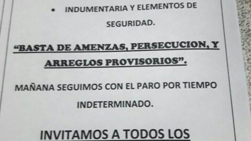 Sigue el paro de ATE en Recreo