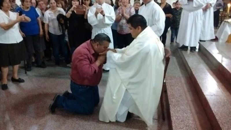 Carlos Rodríguez celebró su primera misa