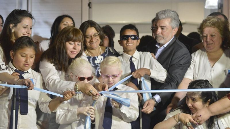 Lucía inauguró la nueva Escuela para Ciegos, el 100° edificio escolar de su gestión