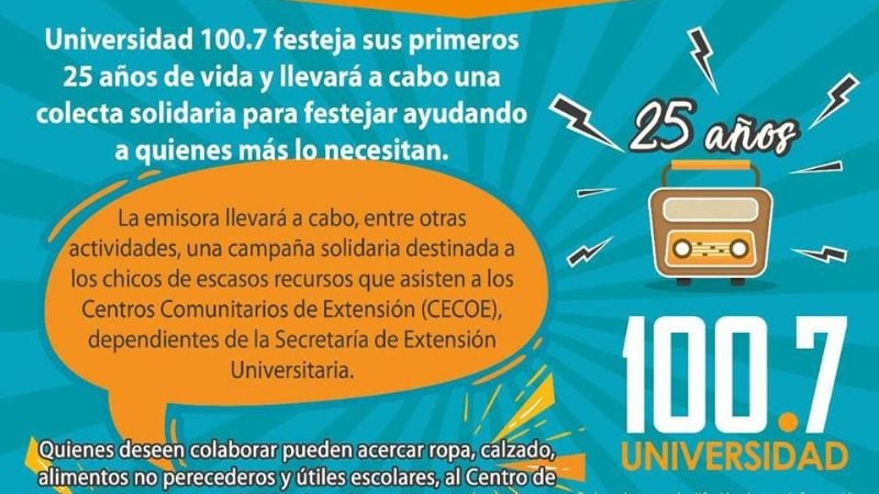 Radio Universidad cumple 25 años y lo festeja a lo grande