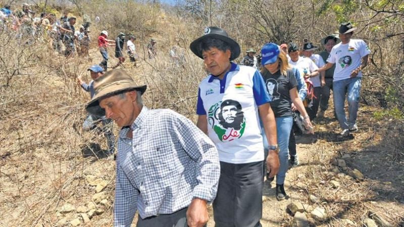 Homenaje de Evo Morales al “Che” Guevara en Bolivia