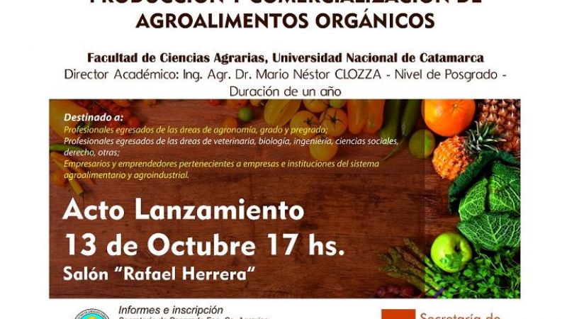 Diplomatura de producción y comercialización de agroalimentos orgánicos
