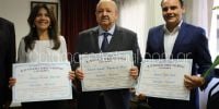 Gustavo Saadi, Silvana Ginocchio, y Eduardo Brizuela recibieron sus diplomas de diputados nacionales.