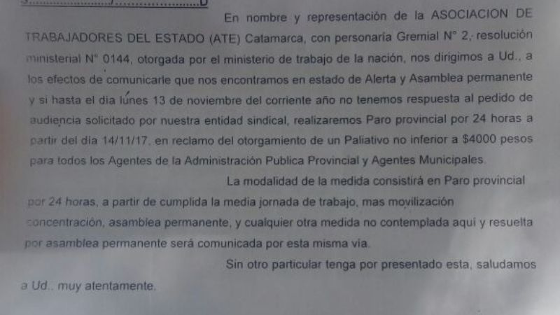 Si no hay respuestas por el bono, ATE convoca a paro