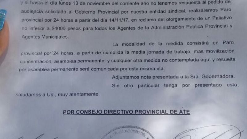 Si no hay respuestas por el bono, ATE convoca a paro
