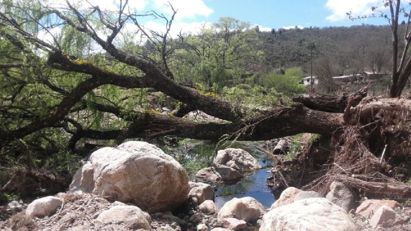 Tareas de limpieza en el río Balcozna