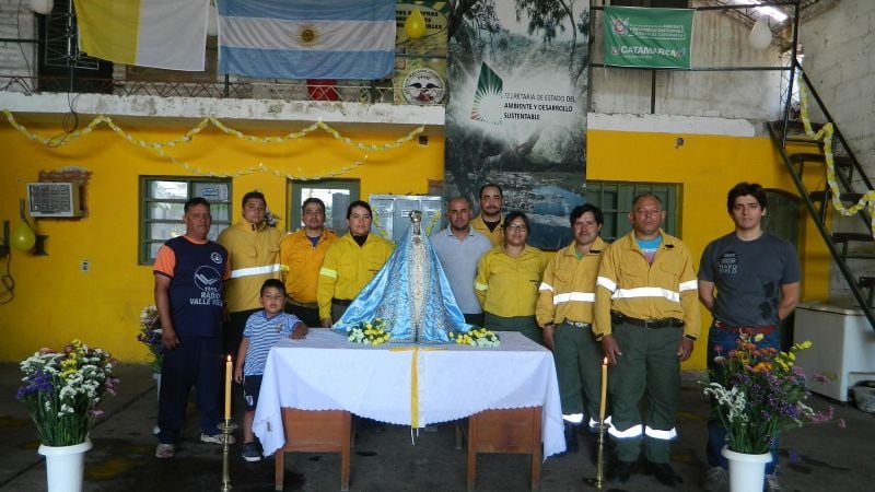 La Virgen del Valle visita la Brigada contra Incendios Forestales