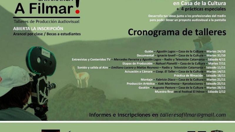 Taller de producción audiovisual con clases de "actuación frente a cámara"