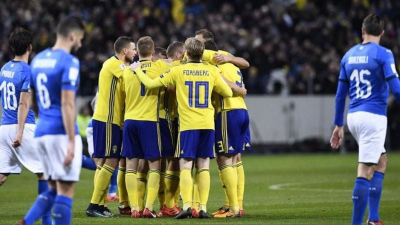 Suecia eliminó a Italia del Mundial Rusia 2018