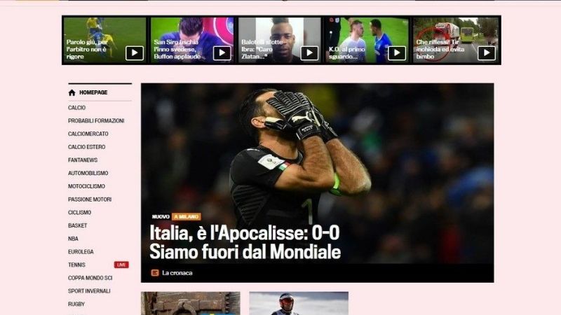 La eliminación de Italia en todos los diarios del mundo