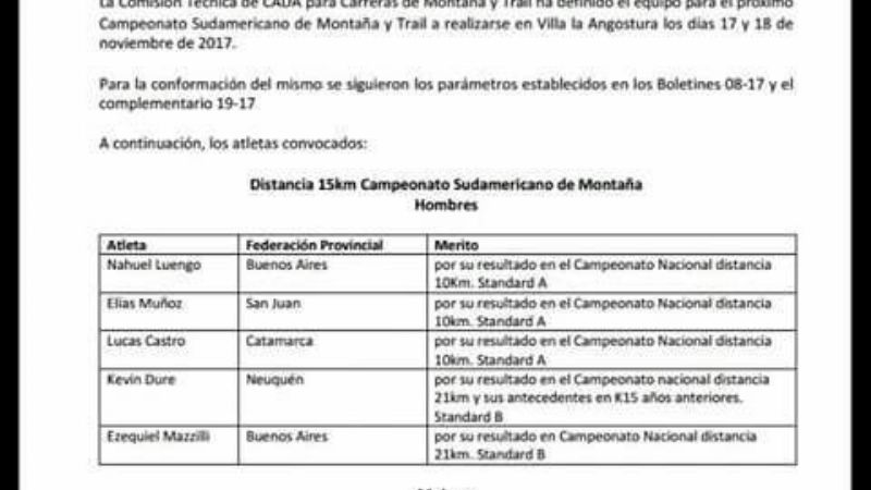 Lucas Castro en el Sudamericano de Montaña