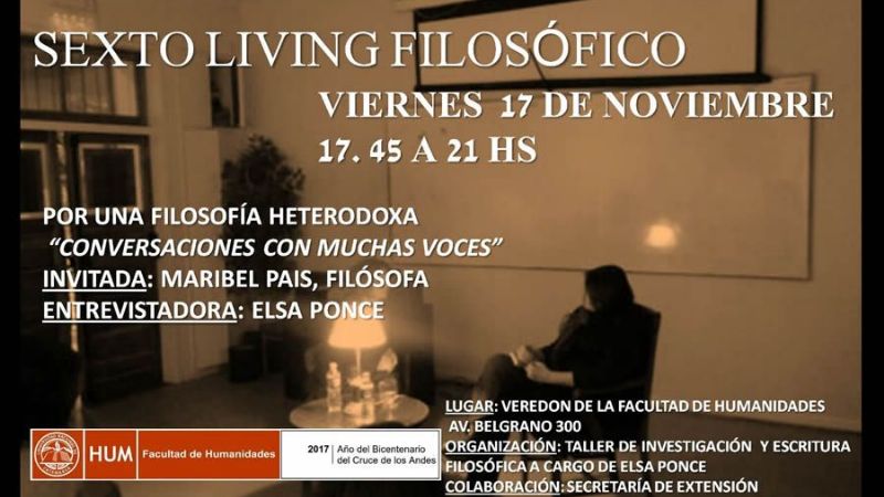Este viernes se realizará el Sexto Living Filosófico