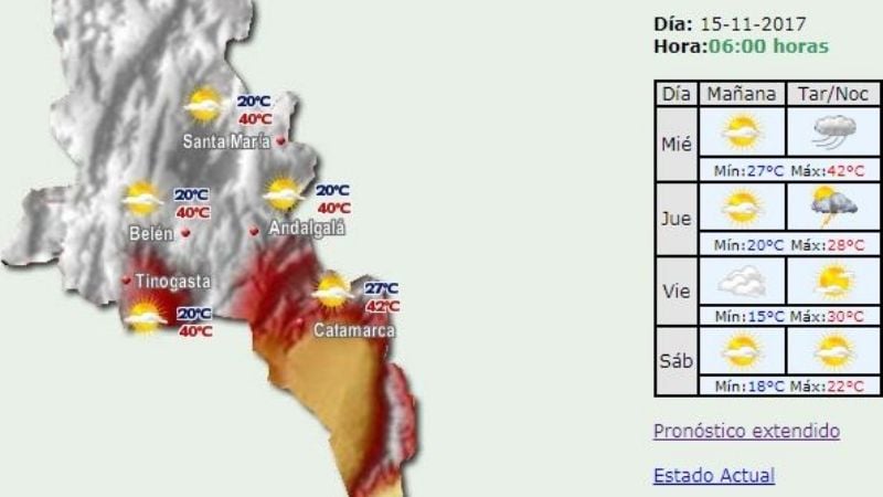 Para hoy se esperan 42°