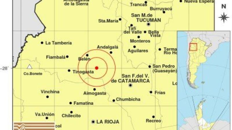 Se registró un sismo al mediodía