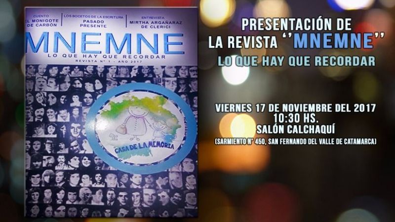 Este viernes presentan la revista “Mnemne”