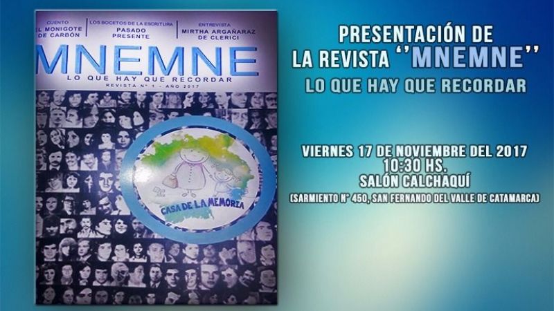 Este viernes presentan la revista “Mnemne”