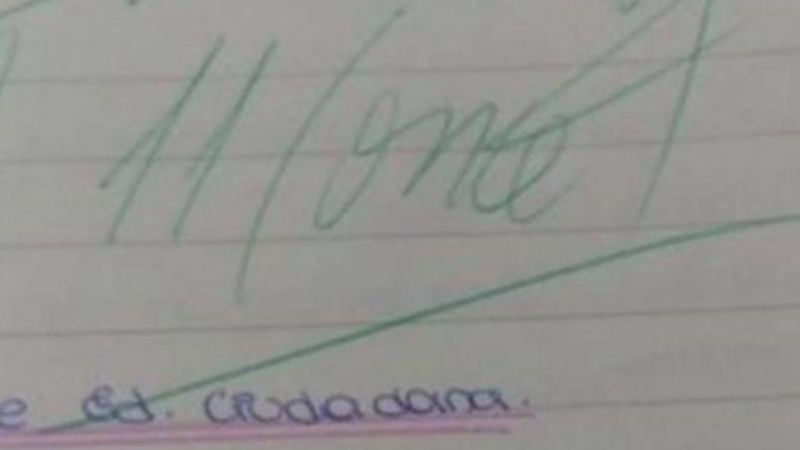 Inédito: Una maestra le puso un "11" a un alumno