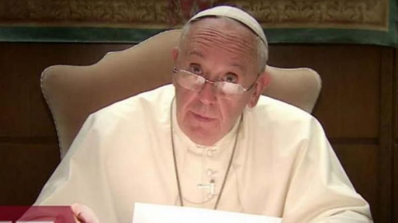 Francisco volvió a rezar por la tripulación del submarino perdido