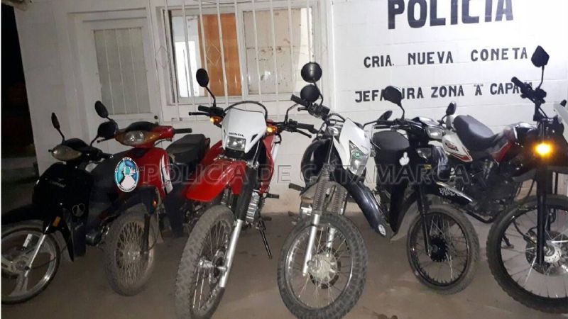 Secuestraron seis motos en Capayán