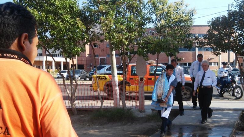 La Virgen del Valle visita la sede de Defensa Civil