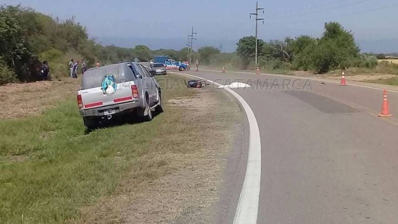 Septuagenario murió tras accidentarse con su moto en la ruta 64