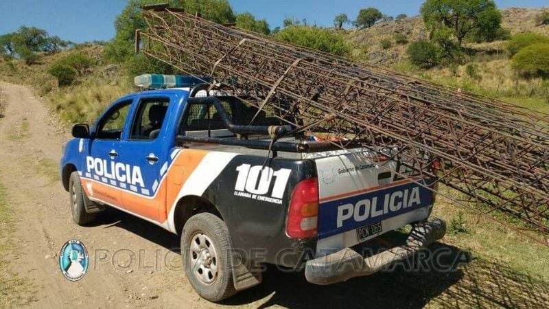 Recuperan elementos de construcción robados de un terreno en Ancasti