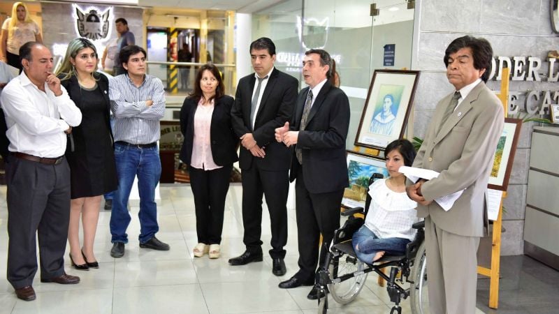 Senadores inauguraron muestra por el aniversario del Dique Las Pirquitas