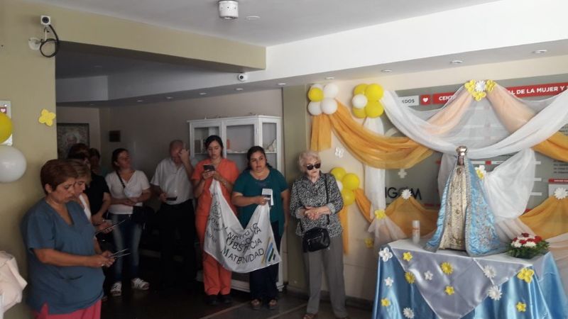 La Virgen fue recibida en el IGOM