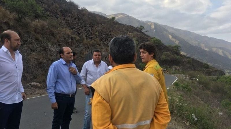 El ministro Saadi recorrió la zona del incendio en Los Ángeles