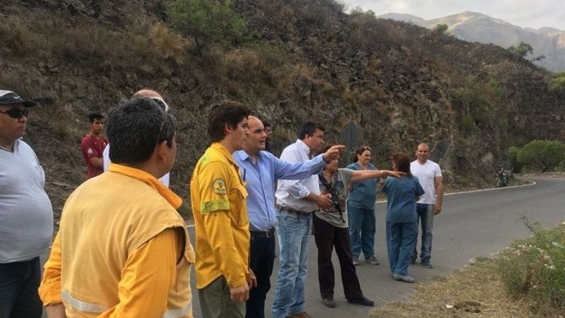 El ministro Saadi recorrió la zona del incendio en Los Ángeles