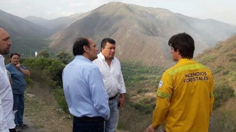 El ministro Saadi recorrió la zona del incendio en Los Ángeles