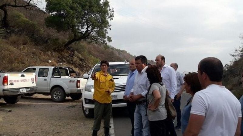 El ministro Saadi recorrió la zona del incendio en Los Ángeles